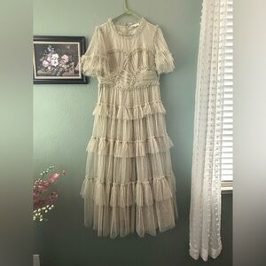 Ivy City Co Cream Maxi Dress